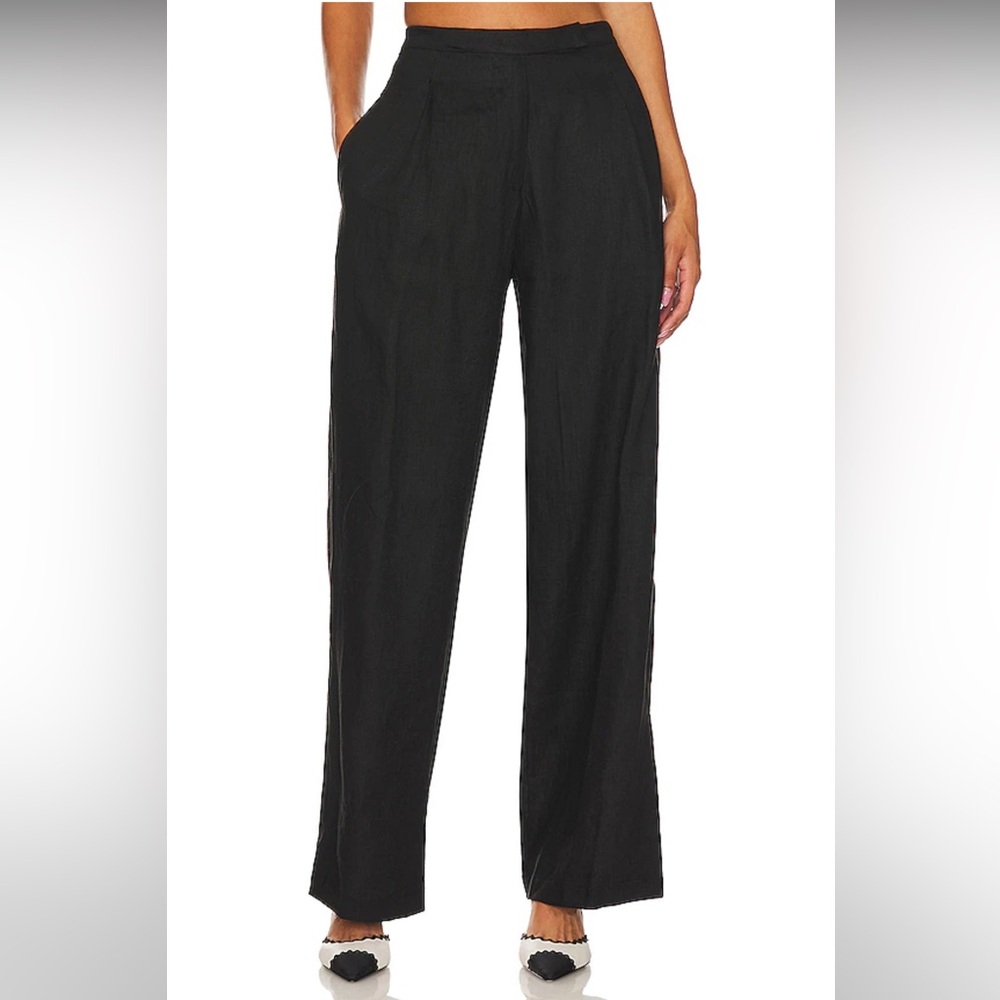 Faithfull The Brand Cedros Linen Pant in color Black